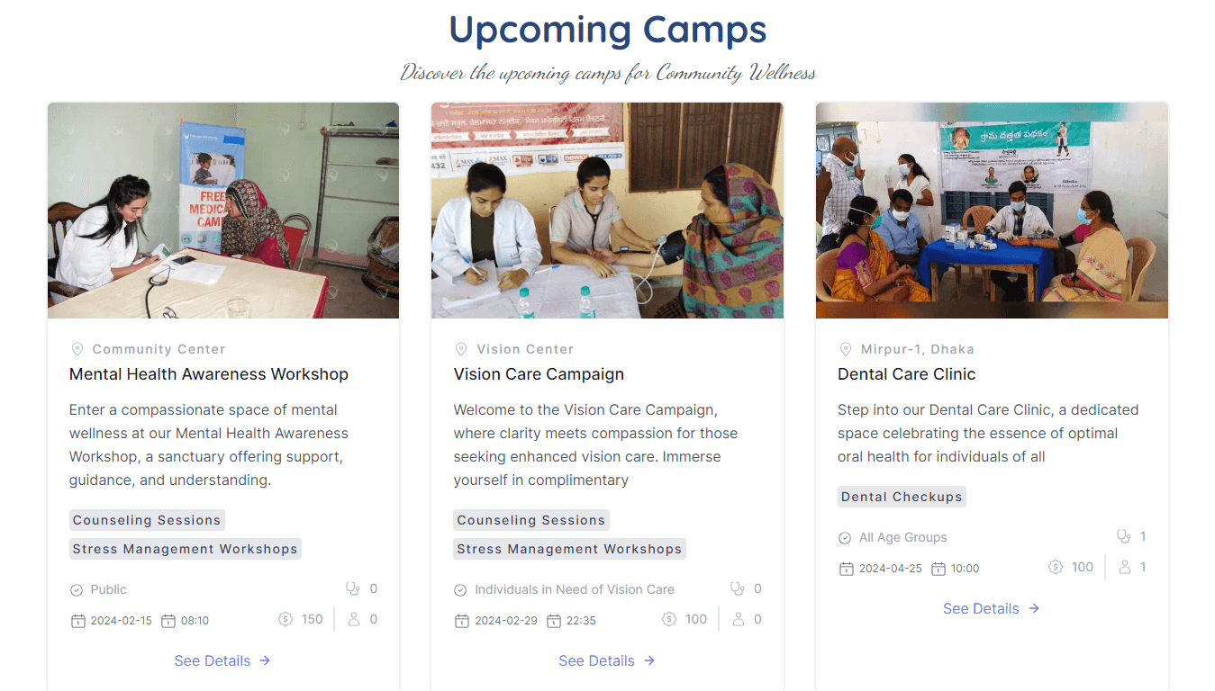 MediCare - Medical Camp Service Management - Screenshot 1