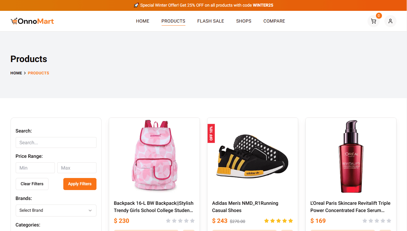 OnnoMart - E-Commerce Application - Screenshot 1